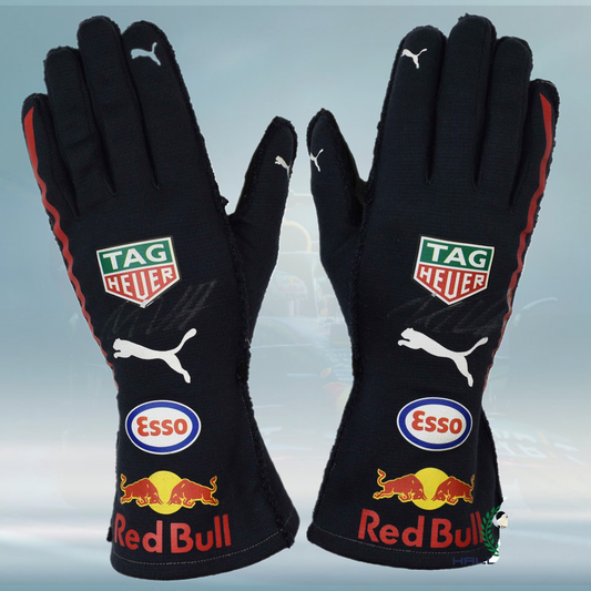 2017 Max Verstappen Signed Race Worn Red Bull F1 Gloves