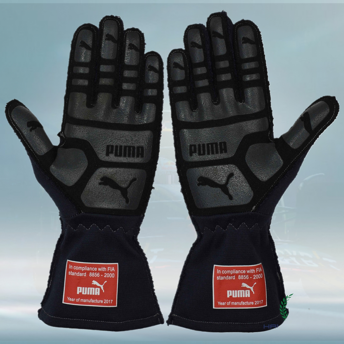 2017 Max Verstappen Signed Race Worn Red Bull F1 Gloves