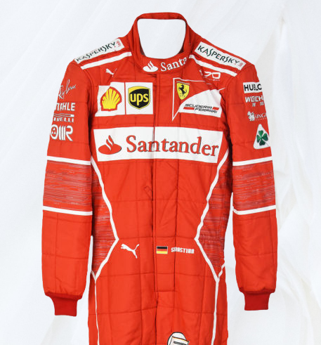 Sebastian Vettel 70th Anniversary Scuderia Ferrari Formula 1 Race Suit - Rental Sports
