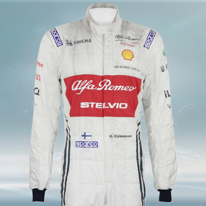 2019 Kimi Raikkonen Race Azerbaijan GP Alfa Romeo Racing F1 Suit