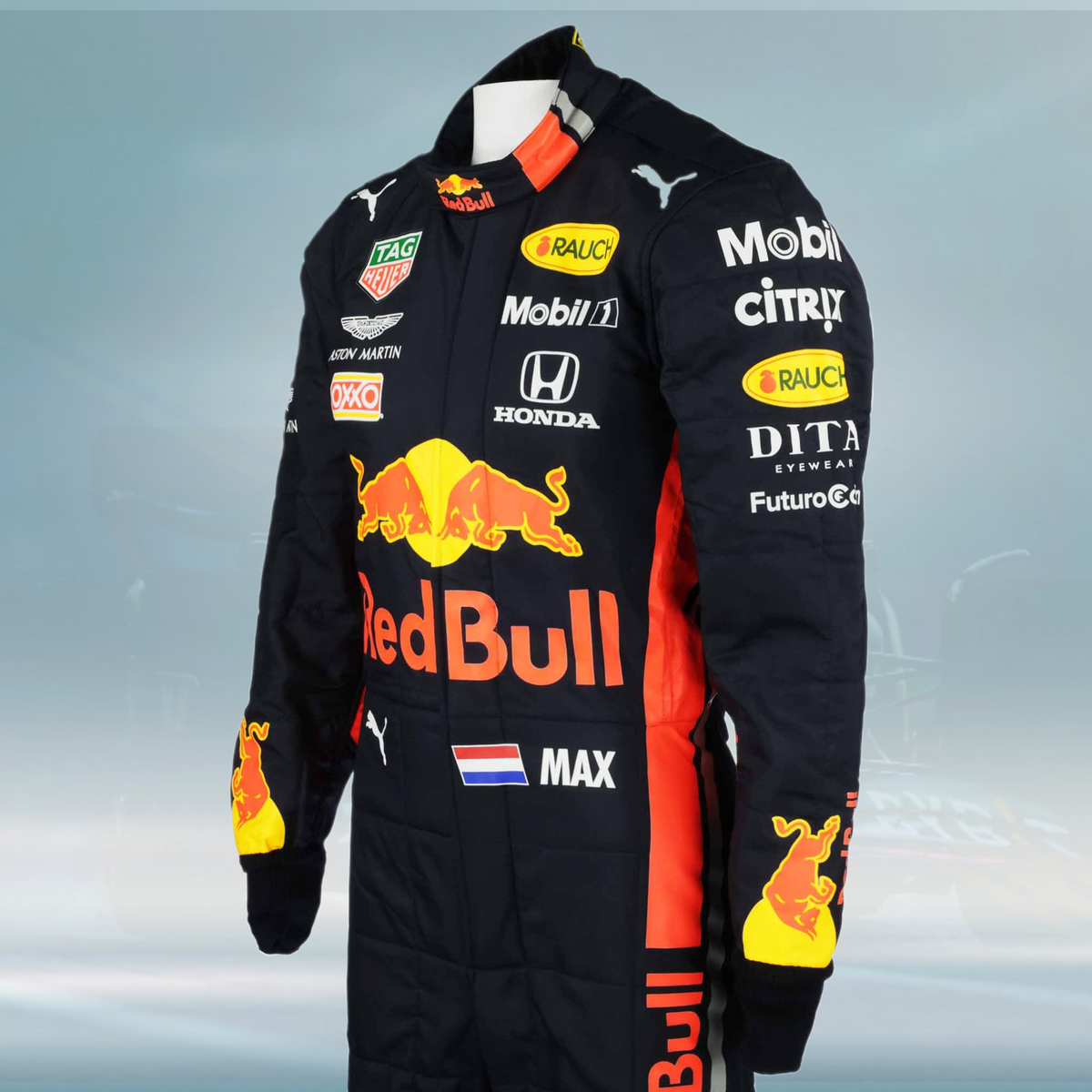 2019 Max Verstappen Mexico Race Used Red Bull Racing F1 Suit