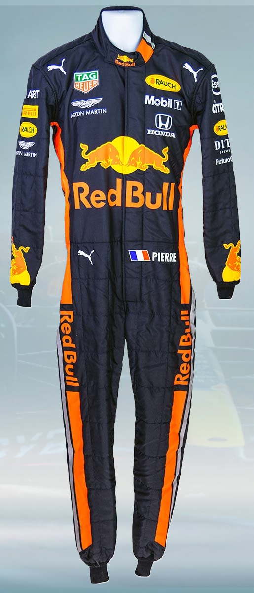 2019 Pierre Gasly Race Used Red Bull Racing F1 Suit