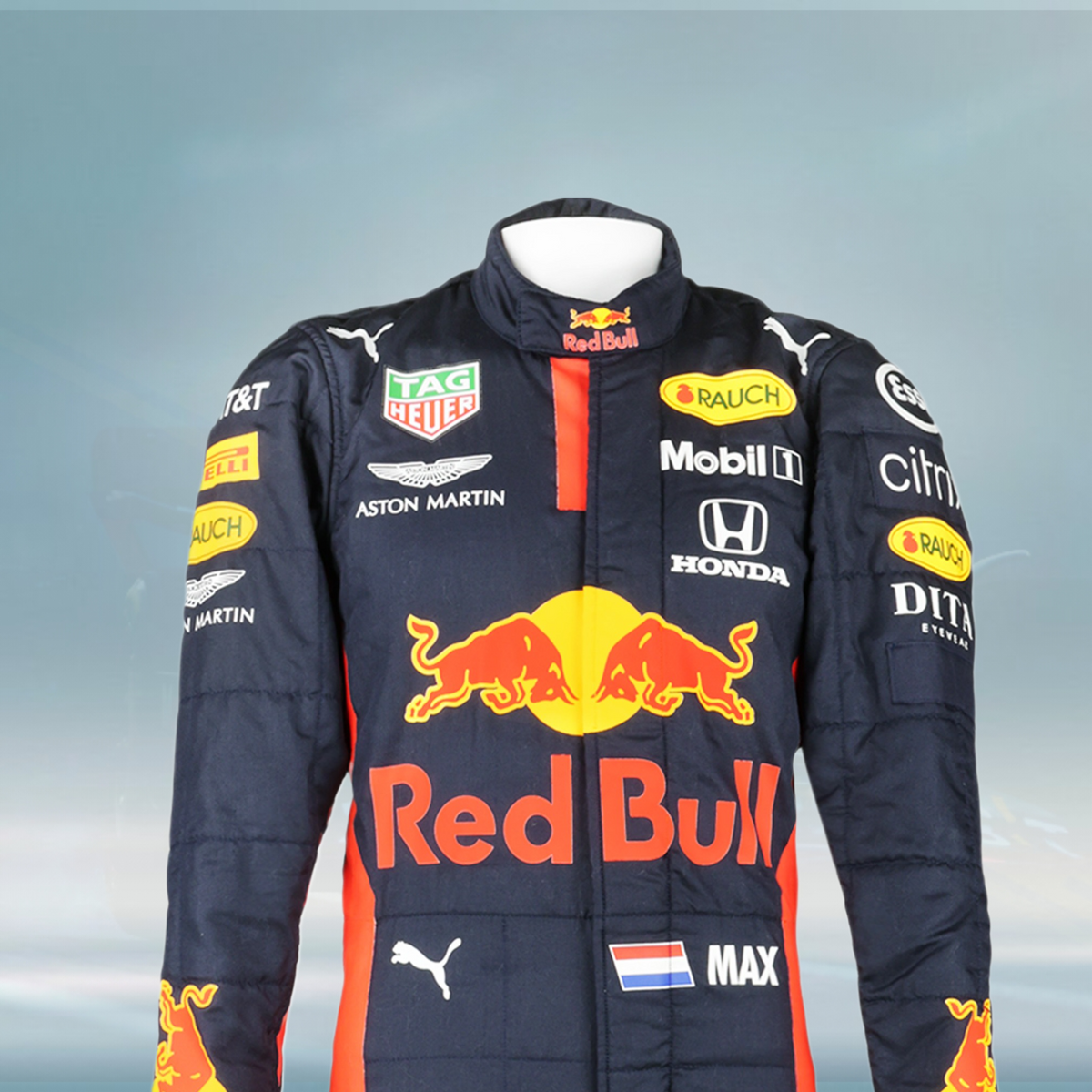 2020 Max Verstappen Race Used Red Bull Racing Portuguese GP 3rd Place F1 Suit