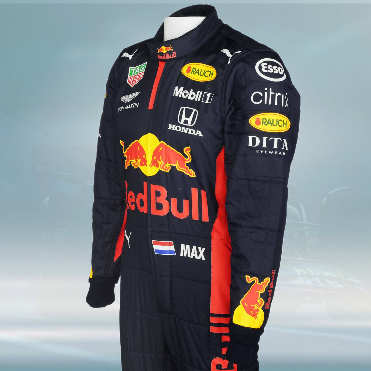 2020 Max Verstappen Tuscan GP Used Red Bull Racing F1 Suit