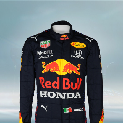 2021 Sergio Perez Race Worn Red Bull Racing F1 Suit