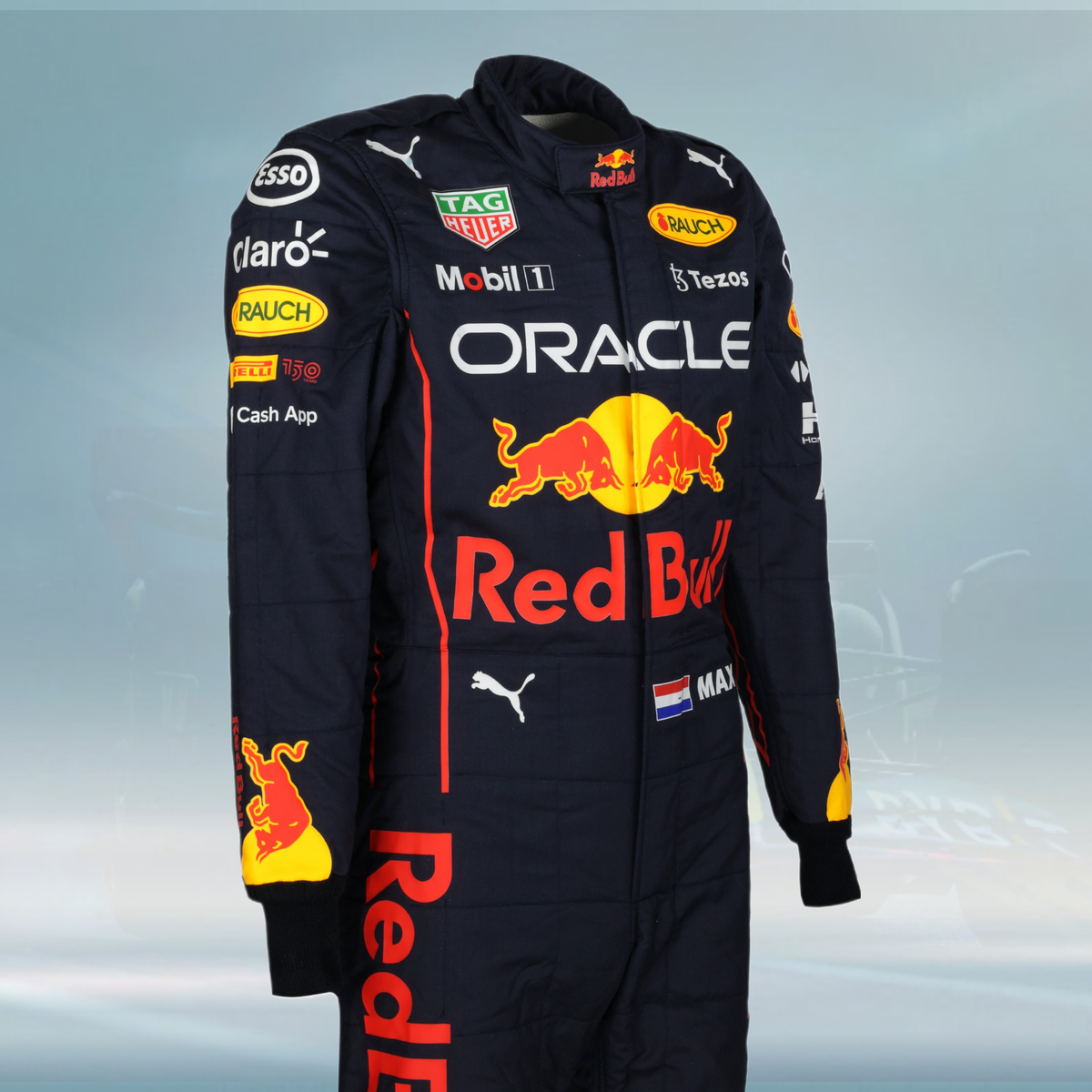 2022 Max Verstappen Barcelona 1st Test Used Red Bull Racing F1 Suit