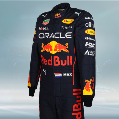2022 Max Verstappen Barcelona 1st Test Used Red Bull Racing F1 Suit