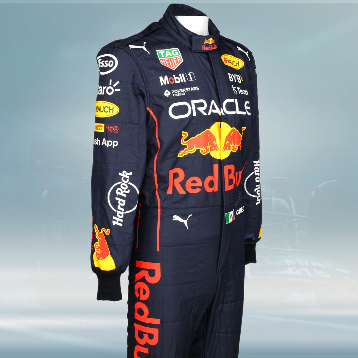 2022 Sergio Perez Signed Used Red Bull Racing F1 Suit