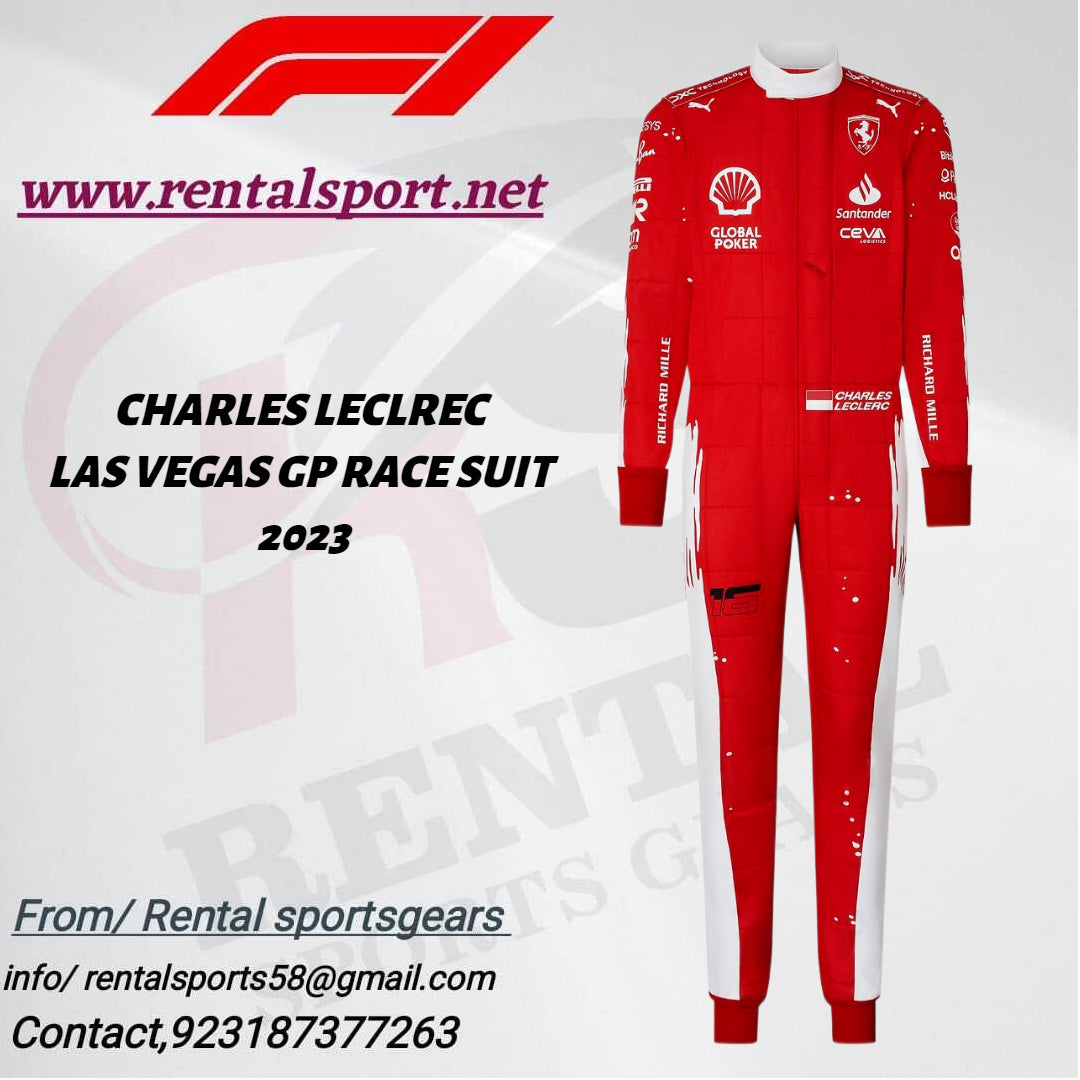 Charles Leclrec 2023 Ferrari Las Vegas Race suit F1