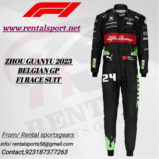 ZHOU GUANYU F1 TEAM RACE SUIT BELGIAN GP ALFA ROMEO 2023