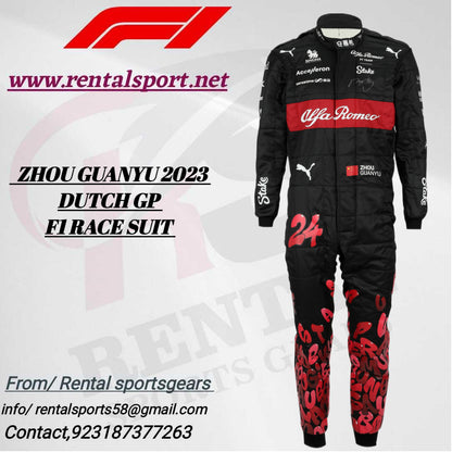 Zhou Guanyu 2023 DUTCH GP F1 Race Suit Alfa Romeo RACE WEEKEND