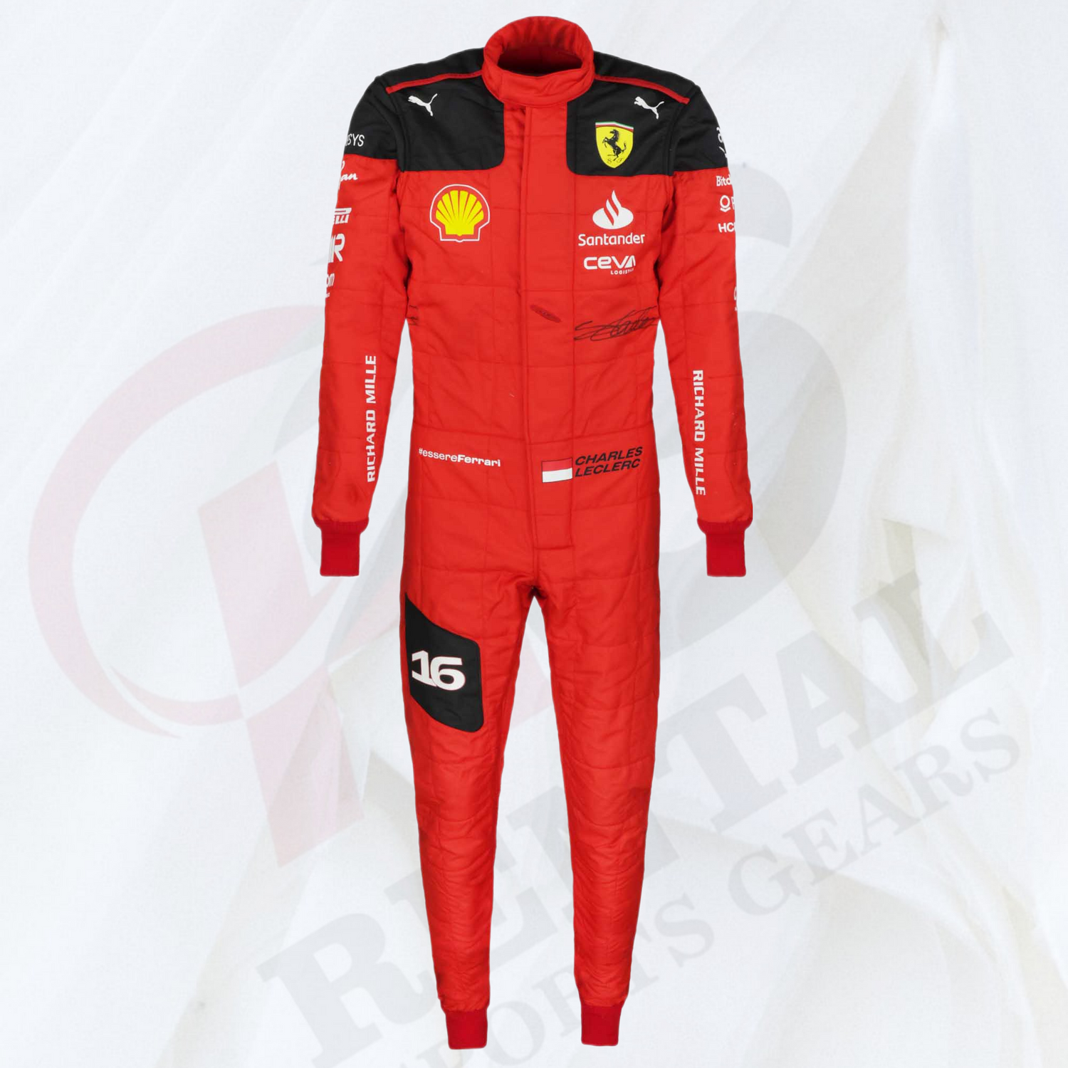 2023 Charles Leclerc Race Scuderia Ferrari F1 Suit - Rental Sports