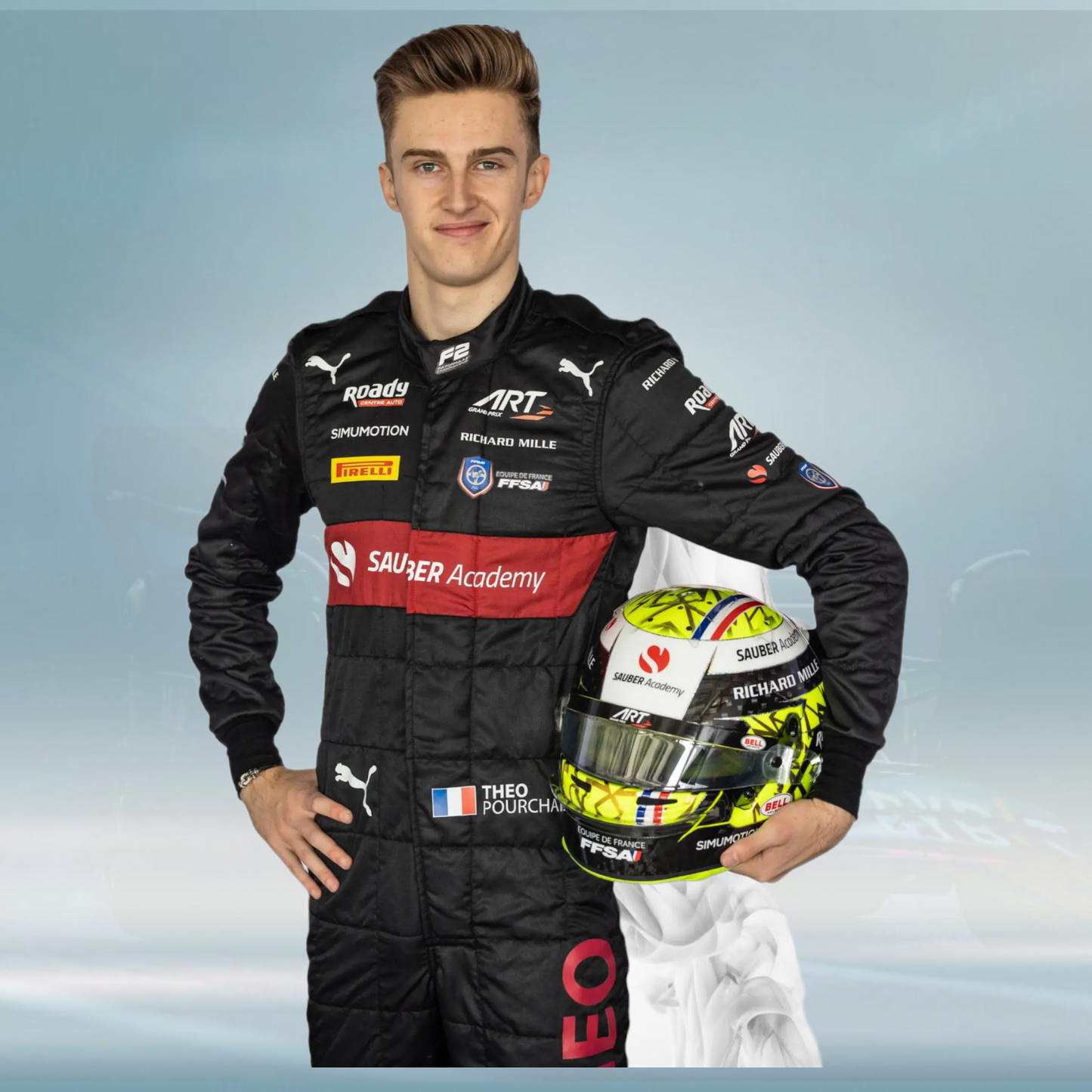 F2 Race Suit Theo Pourchaire 2023 ART Grand Prix