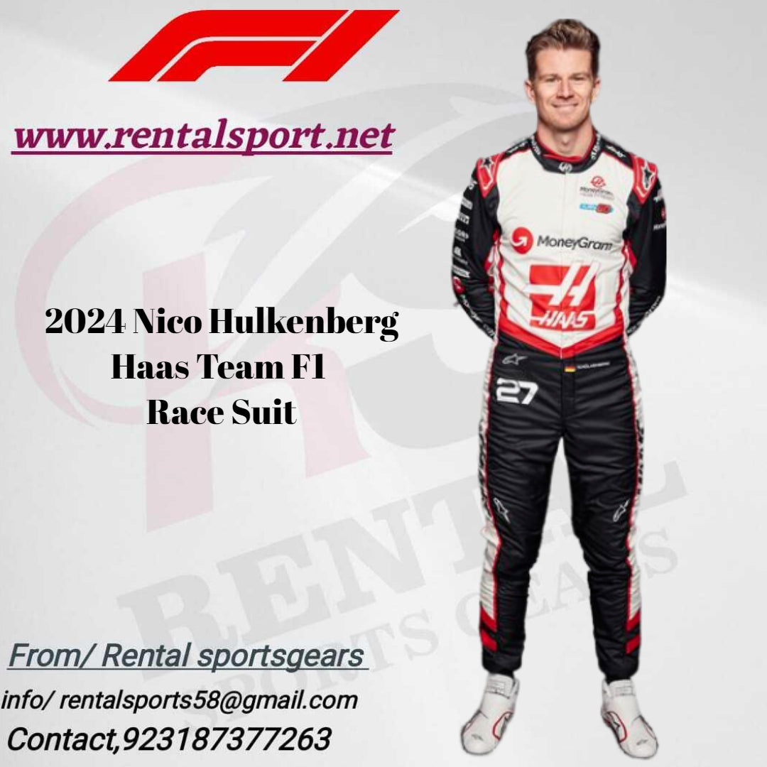2024 Nico Hulkenberg F1 Race Suit F1 Team Haas Replica Race Suit - Rental Sports