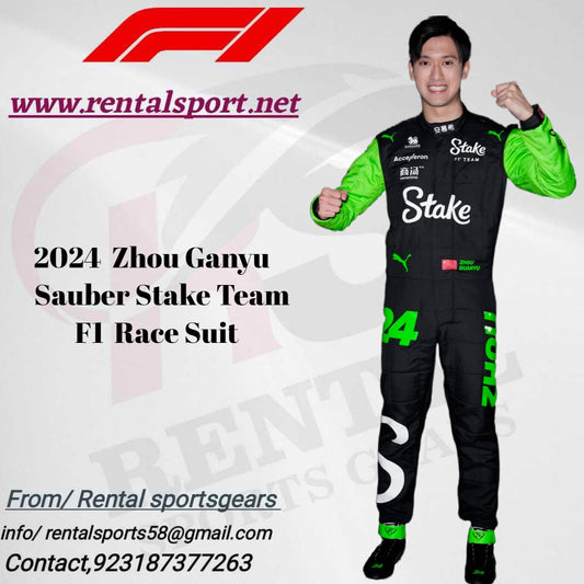 F1 Guanyu Zhou 2024 Race Suit Alfa Romeo F1 Team Stake