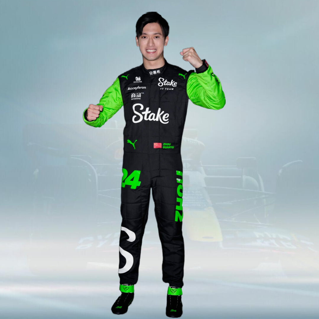 F1 Guanyu Zhou 2024 Race Suit Alfa Romeo F1 Team Stake