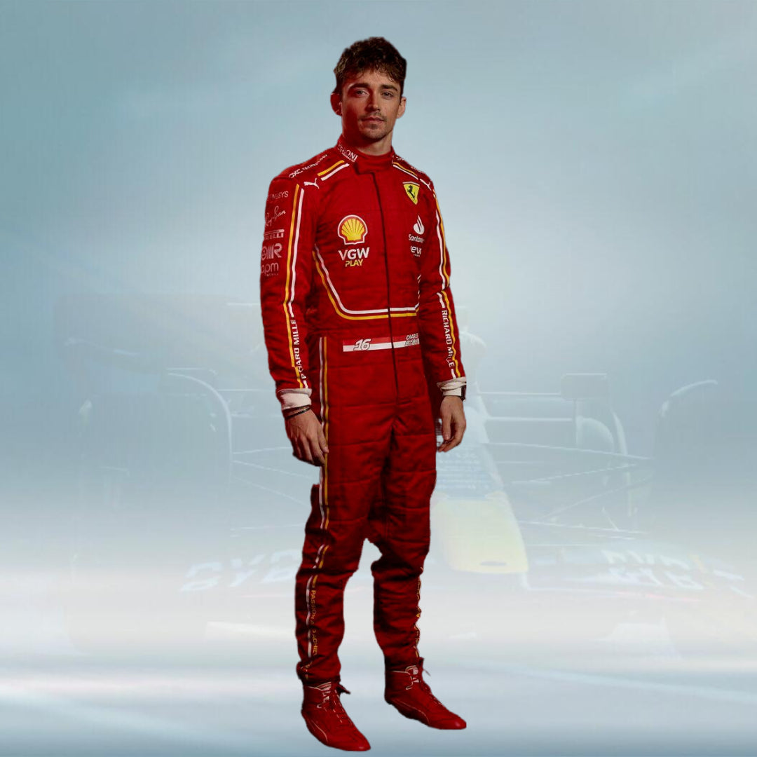 Charles Leclrec 2024 Race Suit F1 Scuderia Ferrari Racing