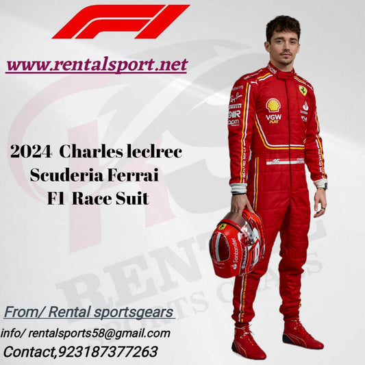 Charles Leclrec 2024 Race Suit F1 Scuderia Ferrari Racing
