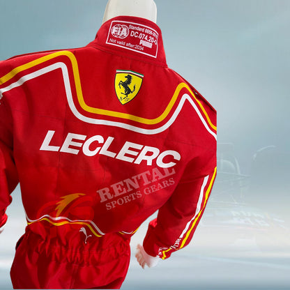 2024 Charles Leclerc Digital Sticker Printed F1 Scuderia Ferrari Race suit