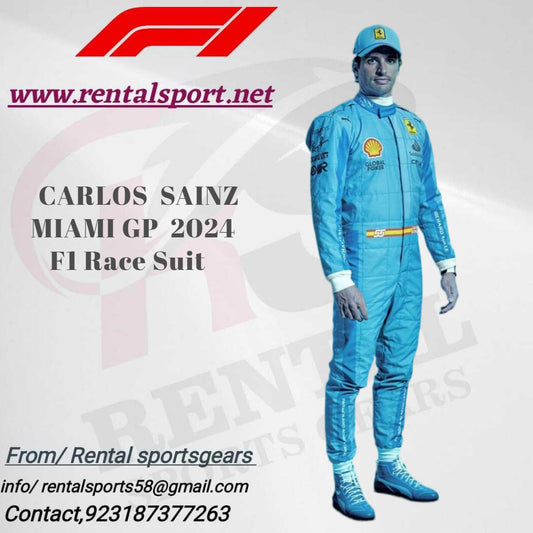 2024 Carlos Sainz F1 Ferrari Miami GP Race suit