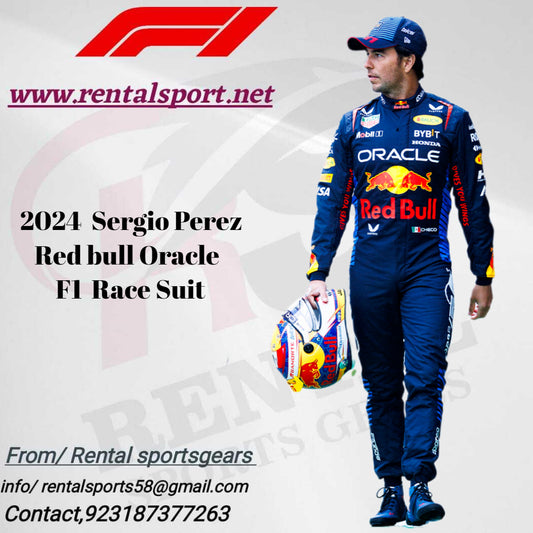 New 2024 Sergio Perez Oracle Red Bull Racing Race Suit