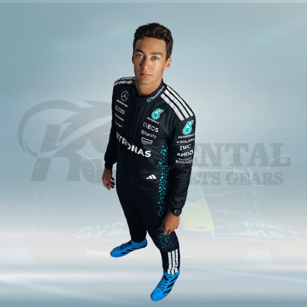 2025 George Russell Mercedes-AMG Petronas F1 Team Racing Suit - Rental Sports