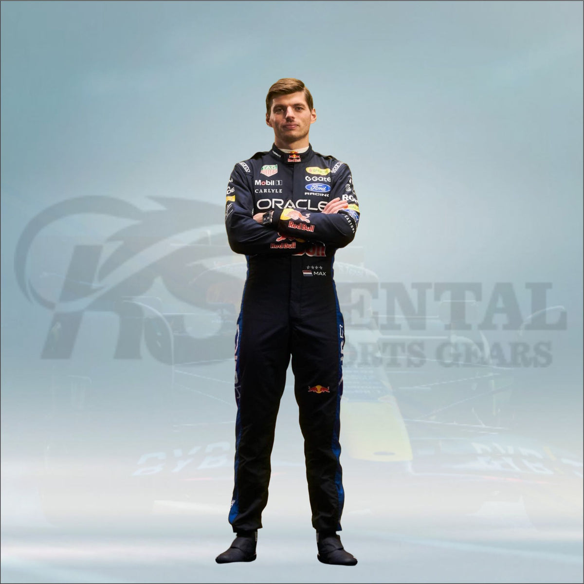 2026 Max Verstappen Oracle Red Bull Racing F1 race suit front view