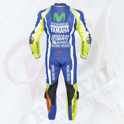 Valentino Rossi Movistar Motorcycle Racing Leather Suit 2015