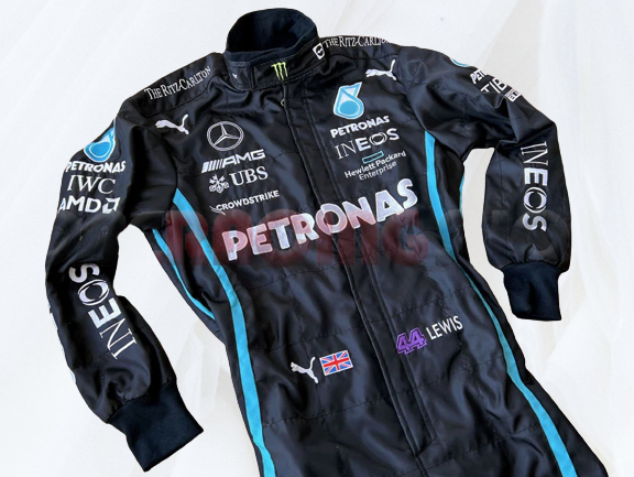 Lewis Hamilton 2022 Racing Suit F1 Mercedes AMG Petronas  | F1 Replica Embroidery Race Suit