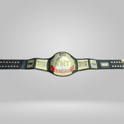 NEW AEW TNT BELT WRESTLING CHAMPIONSHIP BLACK LEATHER REPLICA BELT