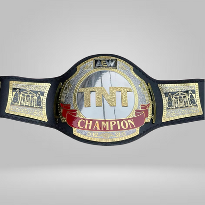 NEW AEW TNT BELT WRESTLING CHAMPIONSHIP BLACK LEATHER REPLICA BELT