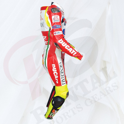 Valentino Rossi Ducati Motorbike Racing Leather Suit 2012