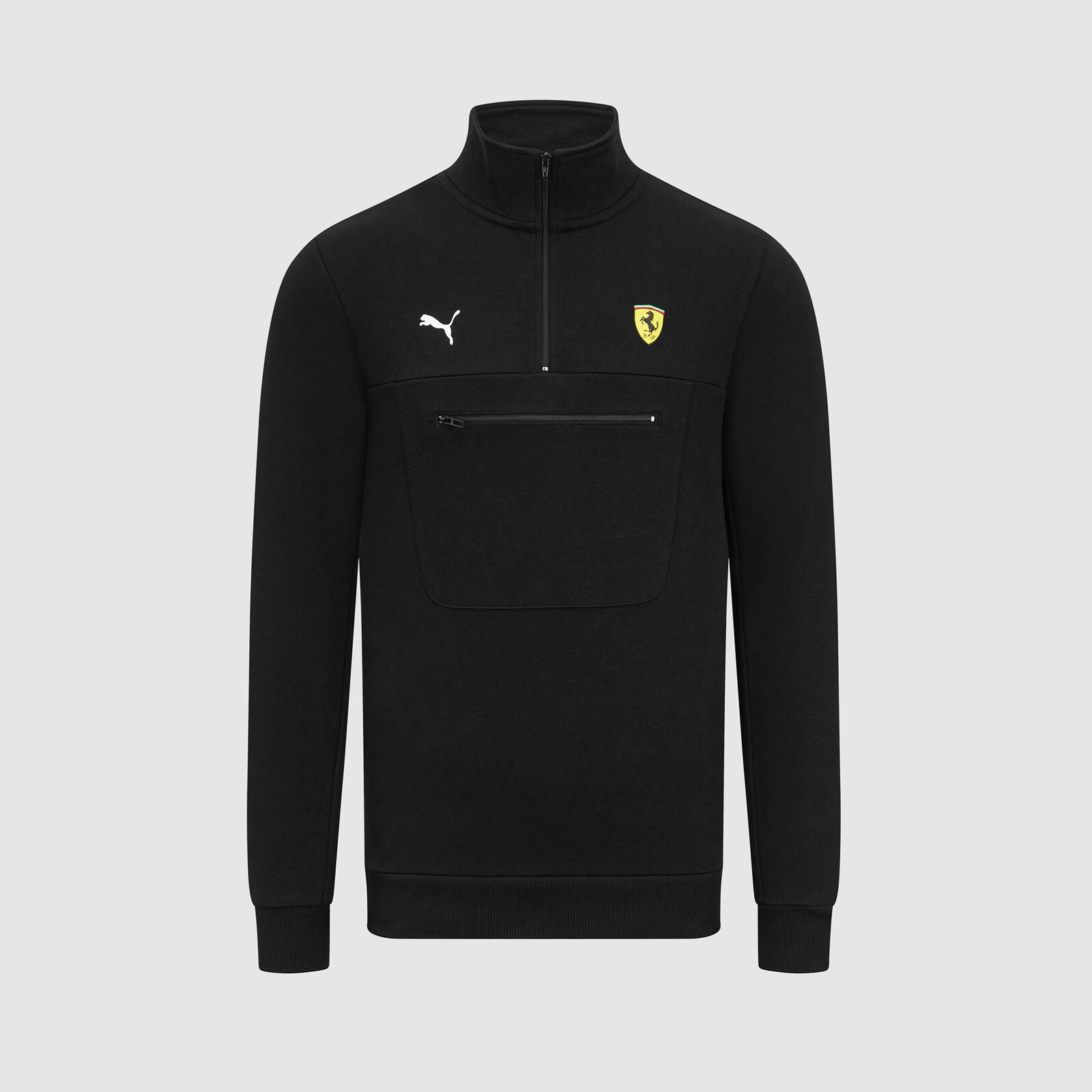 Scuderia Ferrari F1 Logo 1/4 Zip Black Sweater