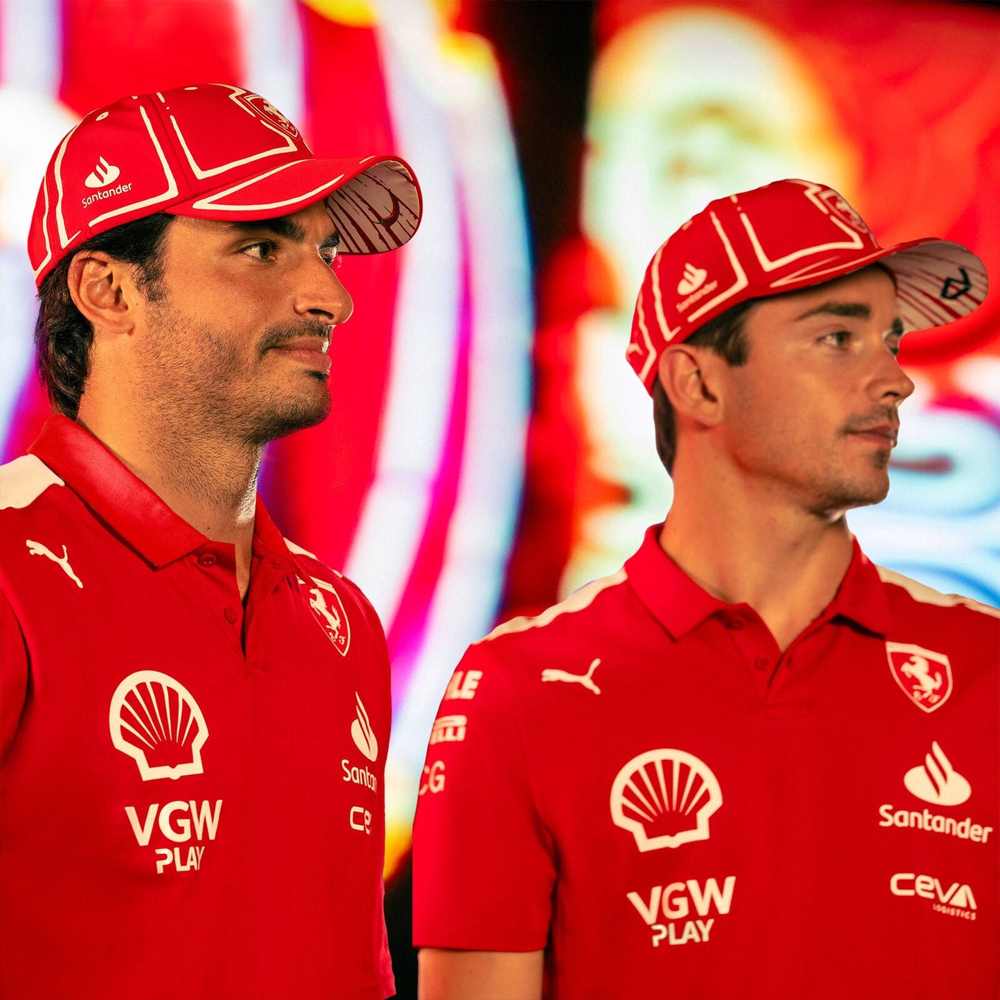 Scuderia Ferrari F1 PUMA x Joshua Vides Las Vegas GP Polo Shirt