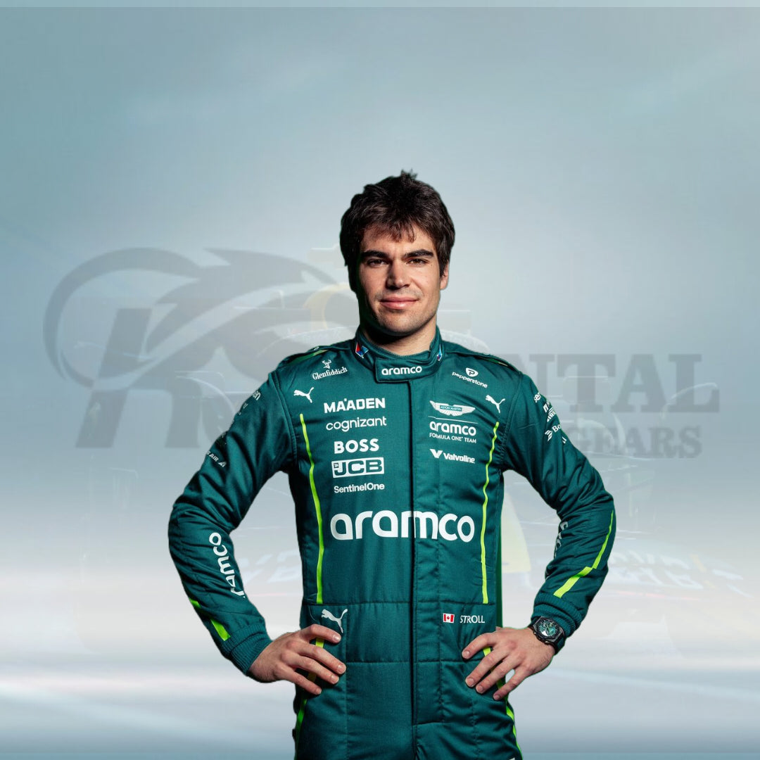 2025 Lance Stroll Aston Martin Aramco Formula One Team Racing Suit - Rental Sports