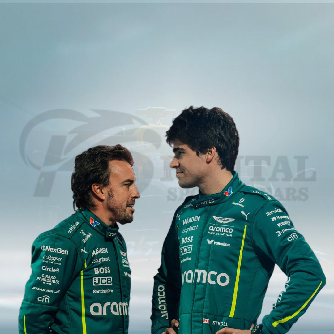 2025 Lance Stroll Aston Martin Aramco Formula One Team Racing Suit - Rental Sports