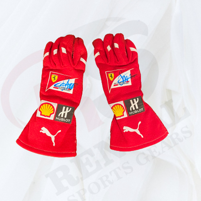 Sebastian Vettel 2015 Race Ferrari gloves - Rental Sports