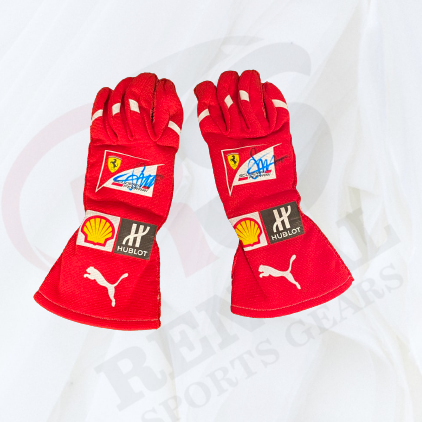 Sebastian Vettel 2015 Race Ferrari gloves