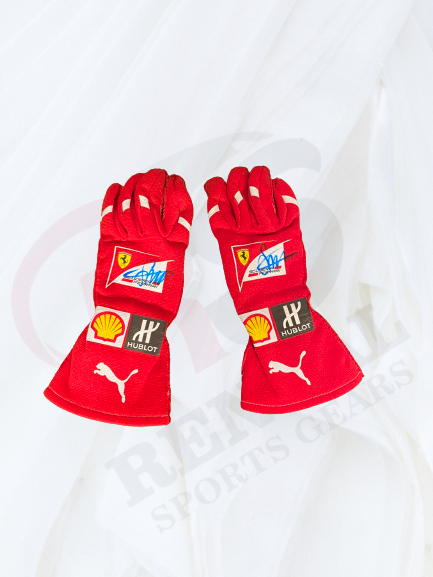 Sebastian Vettel 2015 Race Ferrari gloves - Rental Sports