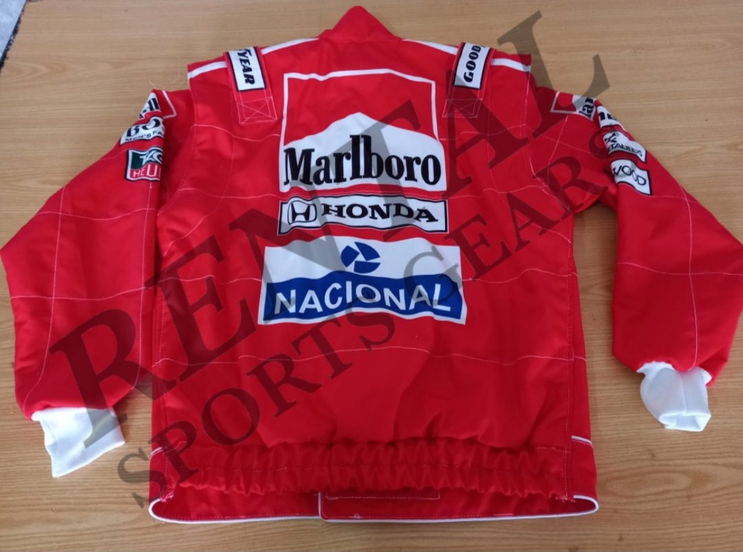 Ayrton Senna 1991 F1 Marlboro Race Jacket - F1 Replica Jacket – Rental ...