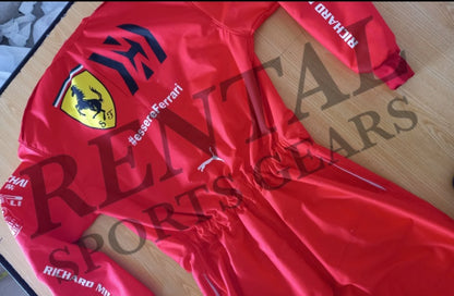 Carlos Sainz 2021 Race Suit Misson Winnow Scuderia Ferrari F1 Suit  | F1 Replica Race Suit