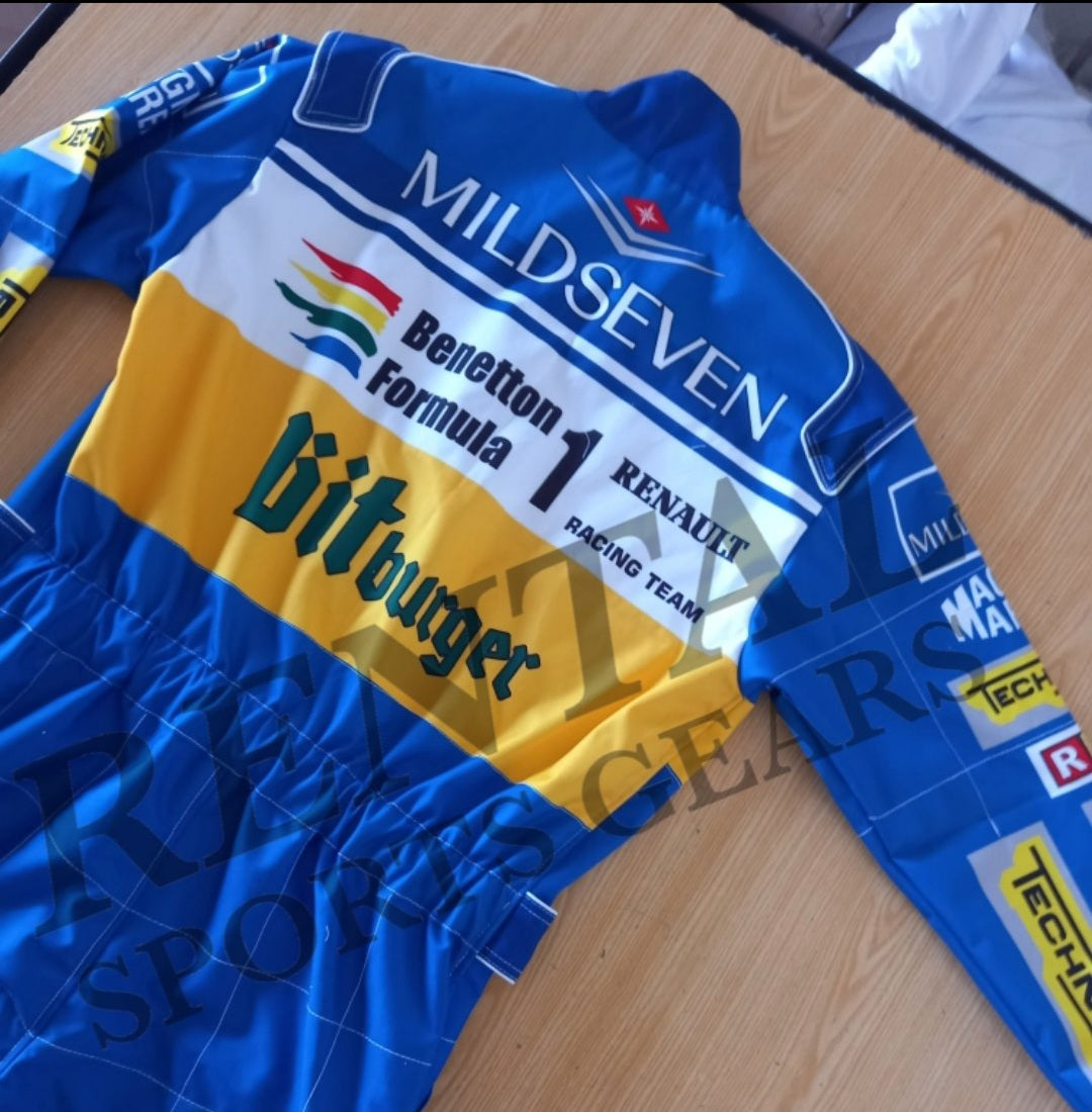 Michael Schumacher 1995 Benetton F1 Race Suit - F1 Replica Race Suit