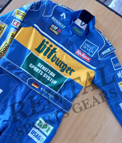 Michael Schumacher 1995 Benetton F1 Race Suit - F1 Replica Race Suit