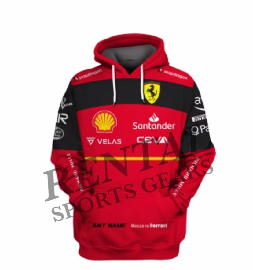 Carlos Sainz Ferrari 2022 F1 Hoodie - F1 Ferrari Hoodie