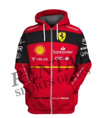 Carlos Sainz 2022 Scuderia Ferrari Race F1 Hoodie - Rental Sports