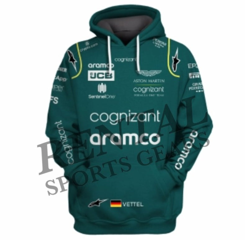 Aston Martin Sebastian Vettel F1 Replica Race Hoodie 2022