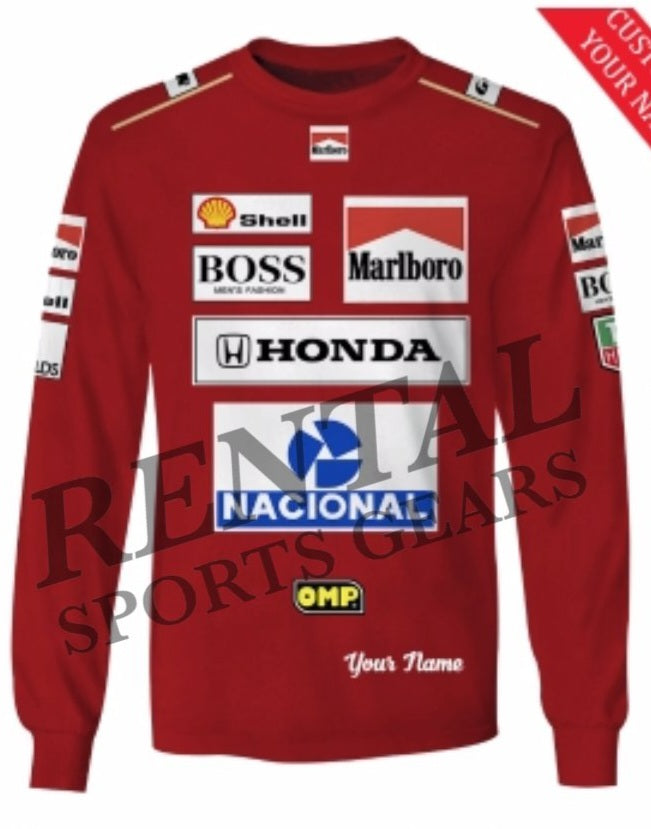 Ayrton Senna 1991 racing Shirt Replica Mc Laren F1 - Rental Sports