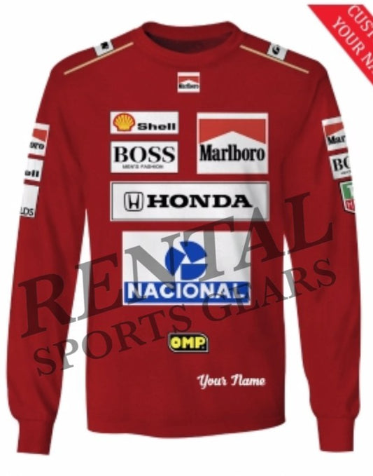 Ayrton Senna 1991 racing Shirt Replica Mc Laren F1