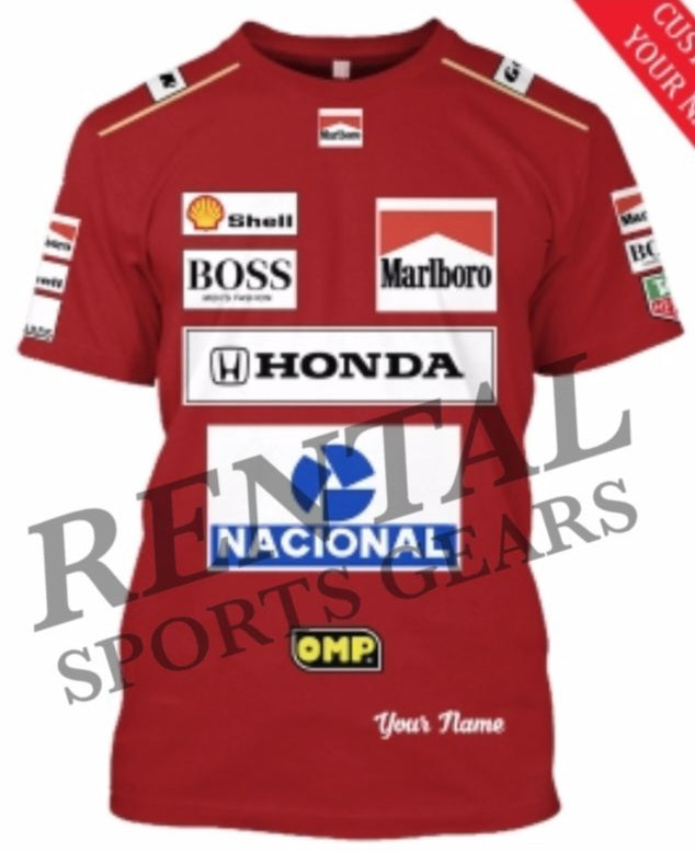 Ayrton Senna 1991 racing Shirt Replica Mc Laren F1