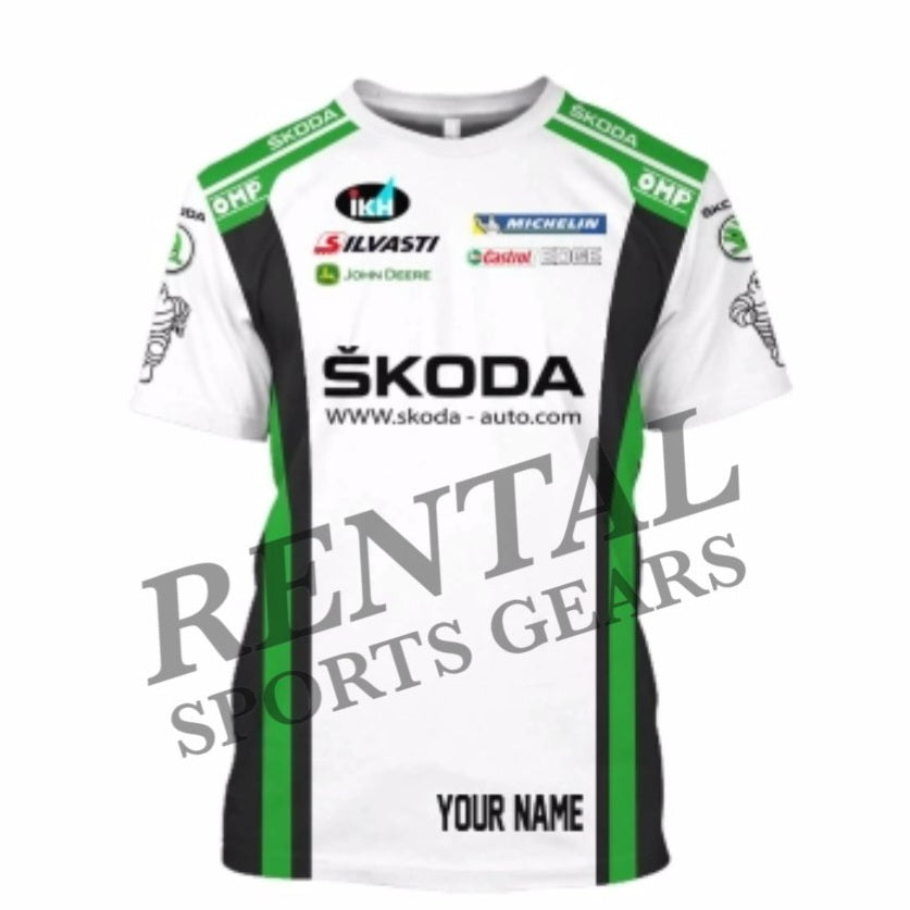 Skoda Racing Car Rallying Branded Unisex Shirt